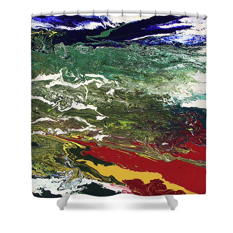 Fusionart Shower Curtain featuring the painting Vista by Ralph White