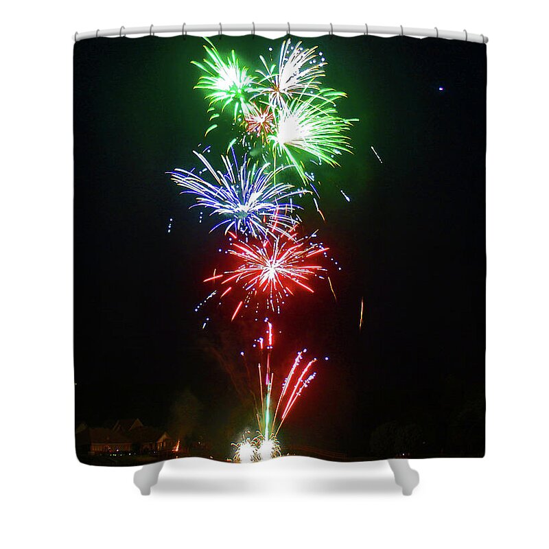 Fireworks Shower Curtain featuring the photograph Viva - 160918psg27150704 by Paul Eckel