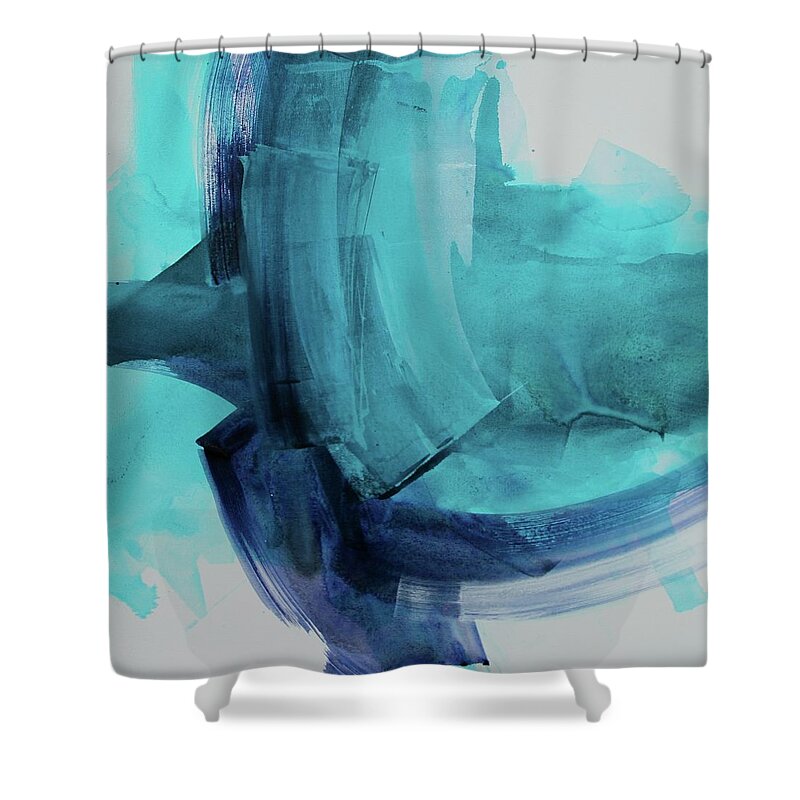 Abstract Art Shower Curtain featuring the painting Viva La Vida by Tracy Male