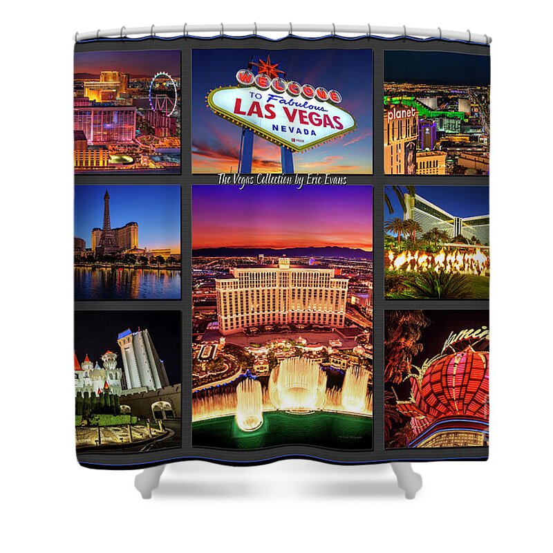 Bellagio Shower Curtain featuring the photograph Viva Las Vegas Collection by Aloha Art