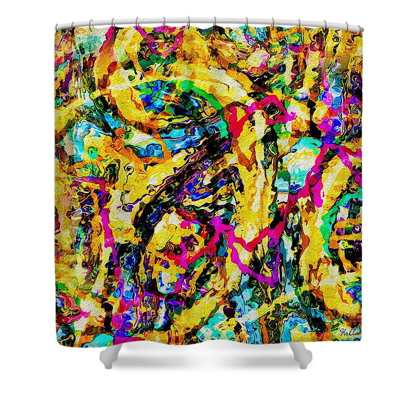 Natalie Holland Art Shower Curtain featuring the painting Vivacious by Natalie Holland