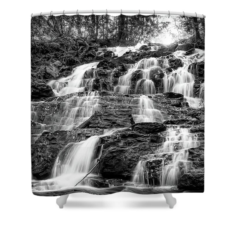 Vogel State Park Shower Curtain featuring the photograph Vogel State Park Waterfall by Anna Rumiantseva