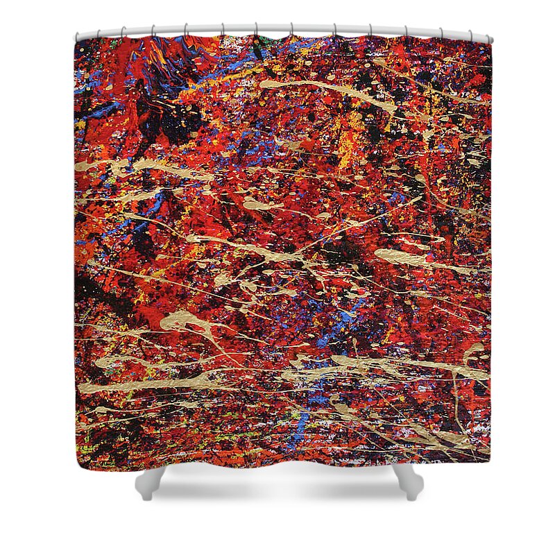 Fusionart Shower Curtain featuring the painting Voices by Ralph White