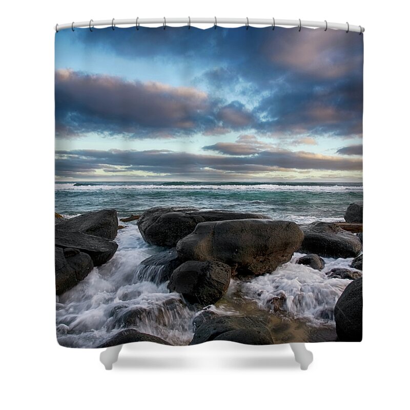 Kauai Beach Shower Curtain featuring the photograph Volcanic Beach Kauai by Steven Michael