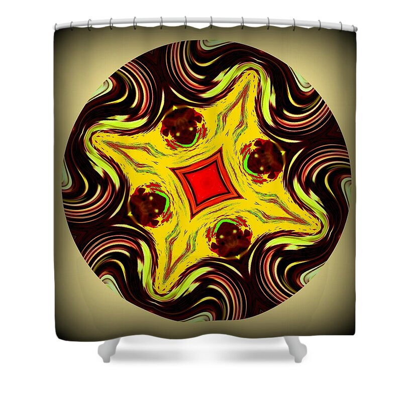 Digital Abstract Shower Curtain featuring the photograph Voodoo Doll Mandala by Nick Kloepping
