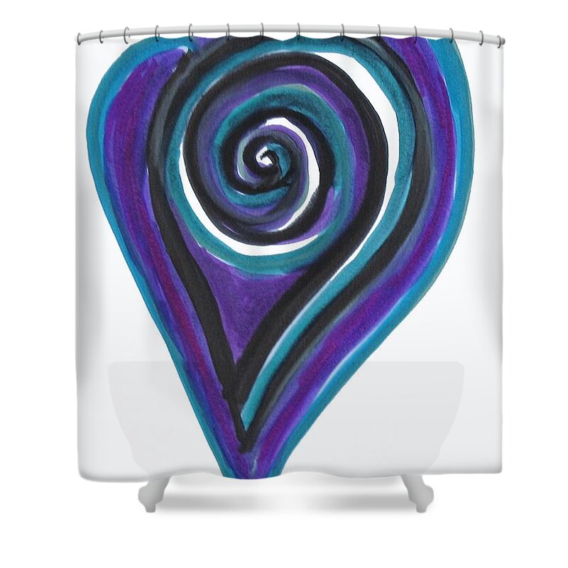 Vortex Shower Curtain featuring the drawing Vortex Wave by Mars Besso
