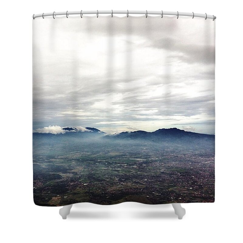 Mountain Shower Curtain featuring the photograph Mountain High by Mahargarani Saragih