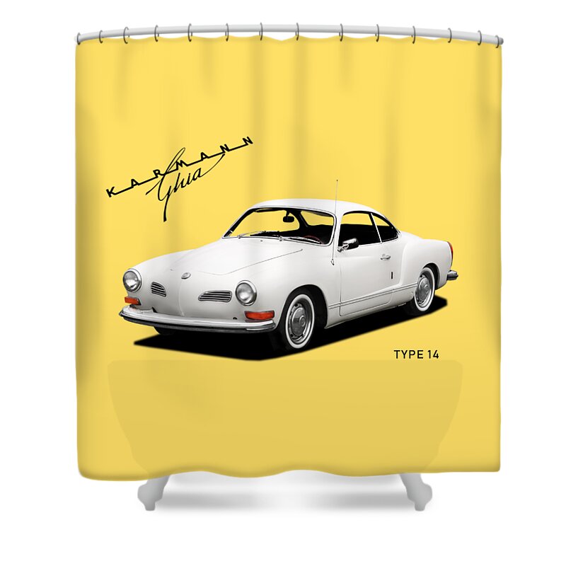 Vw Shower Curtain featuring the photograph VW Karmann Ghia by Mark Rogan