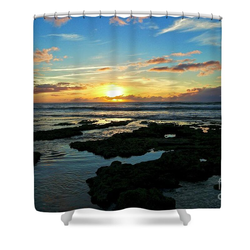 Sunset Shower Curtain featuring the photograph Wai'anae Sunset by Craig Wood