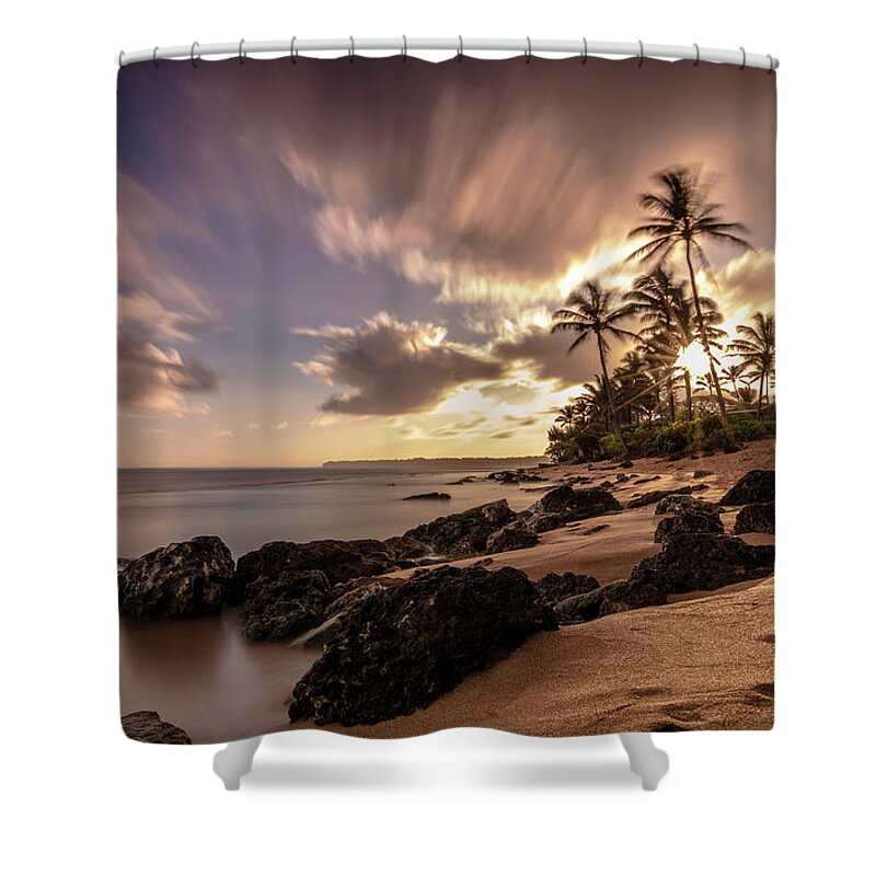 Wainiha Kauai Hawaii Sunrise Shower Curtain featuring the photograph Wainiha Kauai Hawaii Sunrise by Dustin K Ryan
