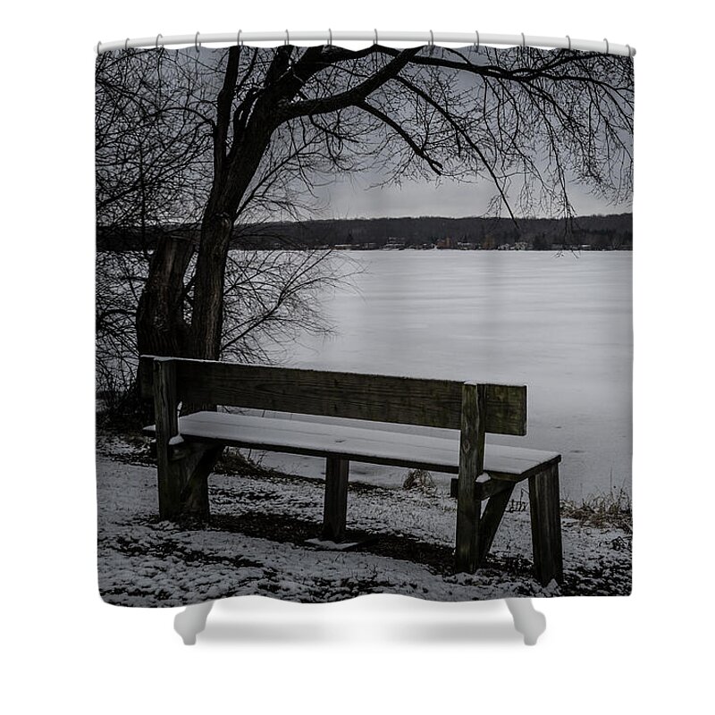 Winter Shower Curtain featuring the photograph Waiting... by Kathleen Scanlan