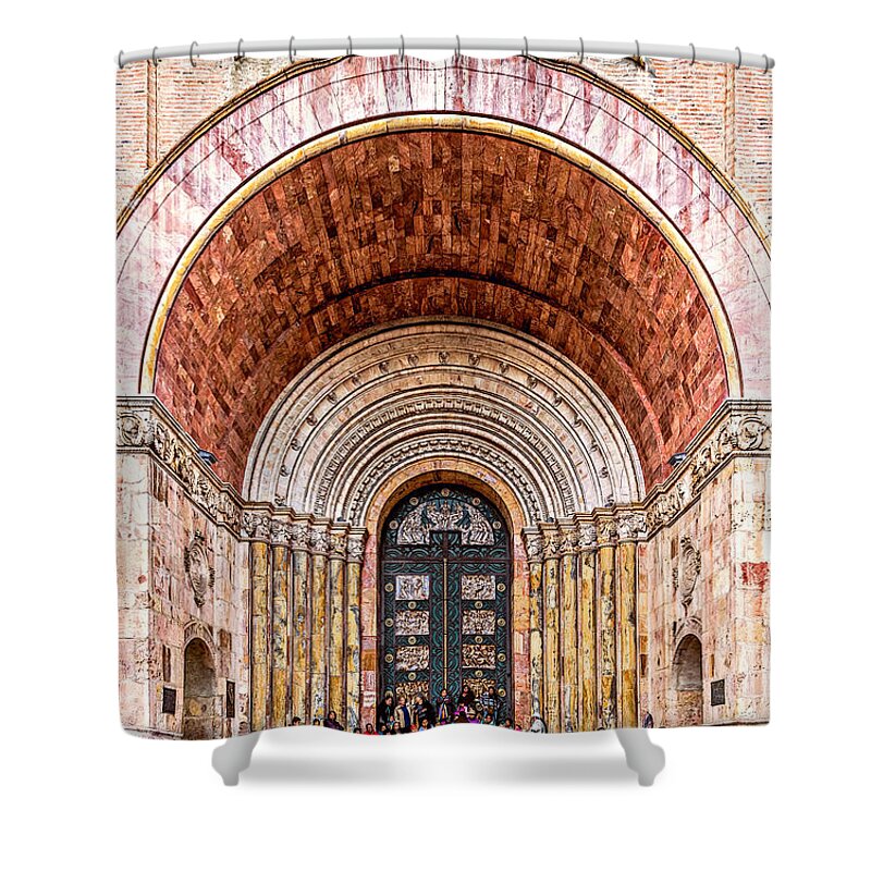 Arch Shower Curtain featuring the photograph Waiting by Maria Coulson