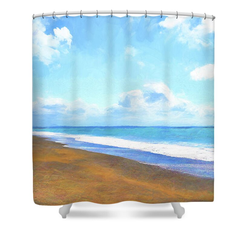 Photopainting Shower Curtain featuring the photograph Walk With Me by Allan Van Gasbeck