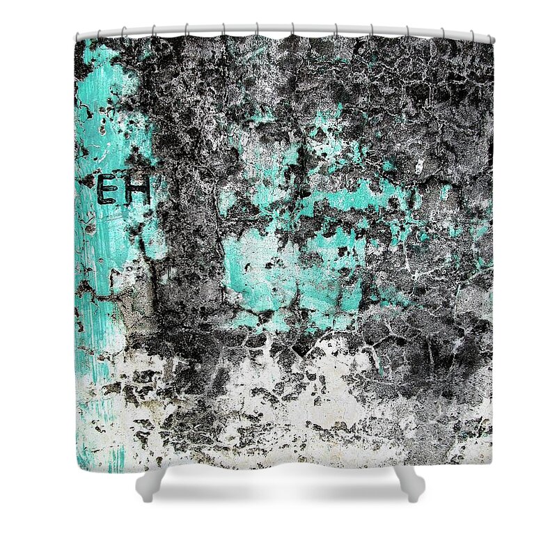 Texture Shower Curtain featuring the photograph Wall Abstract 185 by Maria Huntley