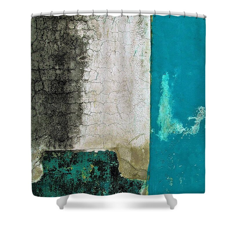 Texture Shower Curtain featuring the photograph Wall Abstract 296 by Maria Huntley