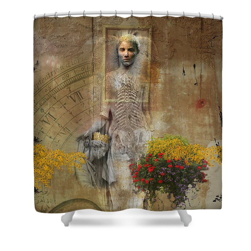 Tranquility Shower Curtain featuring the photograph Wall Angel by Craig J Satterlee