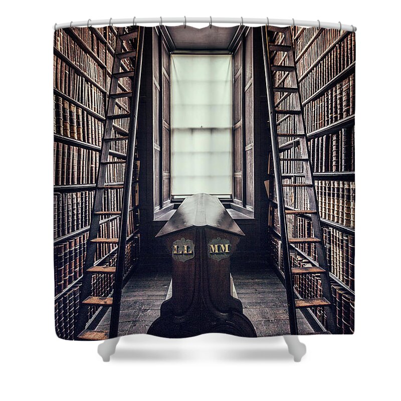 Kremsdorf Shower Curtain featuring the photograph Walls Of Books by Evelina Kremsdorf