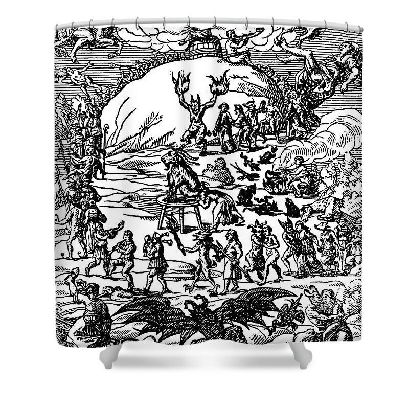 History Shower Curtain featuring the photograph Walpurgis Night, 1668 by Science Source