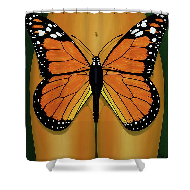  Shower Curtain featuring the painting Wandering Dream by Paxton Mobley