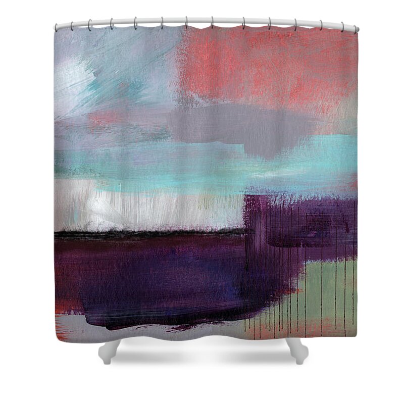Purple Shower Curtain featuring the painting Wanderlust 22- Art by Linda Woods by Linda Woods