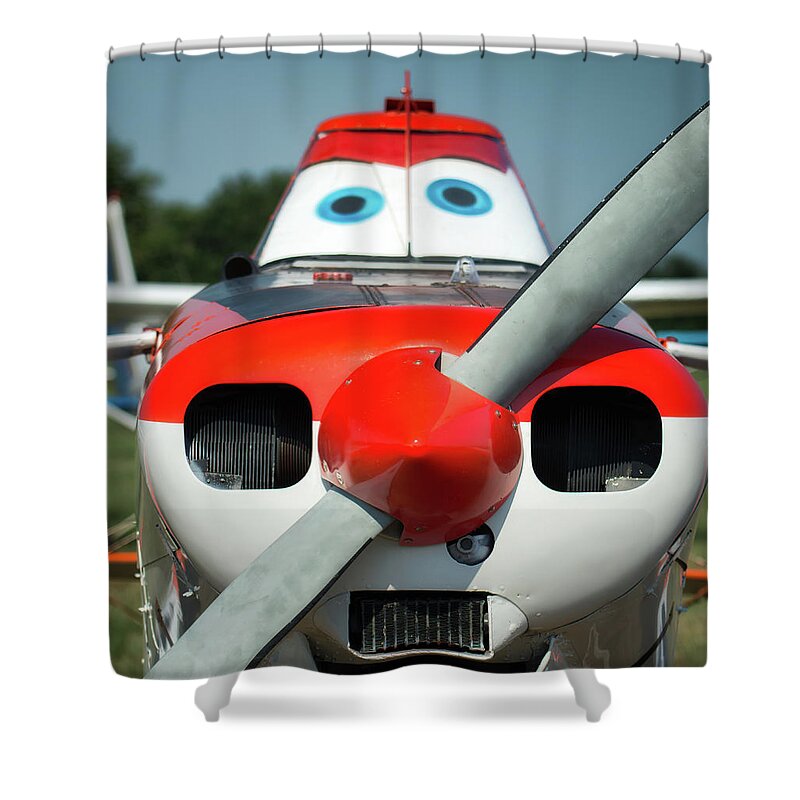 Airplane Shower Curtain featuring the photograph Wanna Fly? by James Barber