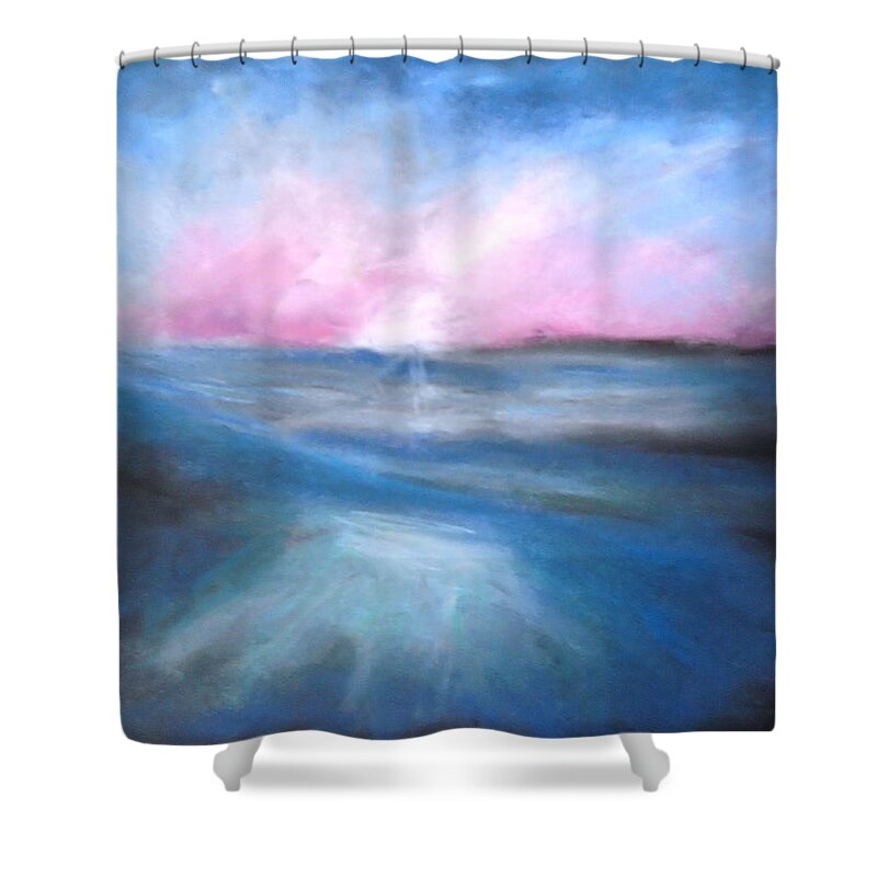 Ocean Shower Curtain featuring the drawing Warm Tides by Jen Shearer