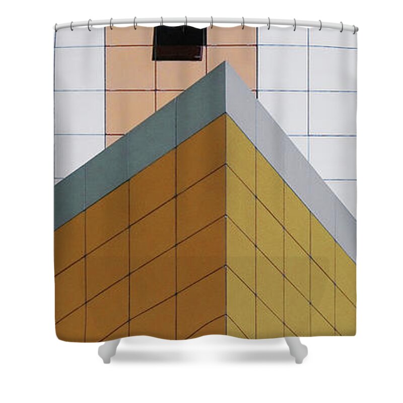 Architectural Shower Curtain featuring the photograph Warming The Blues by Marc Nader