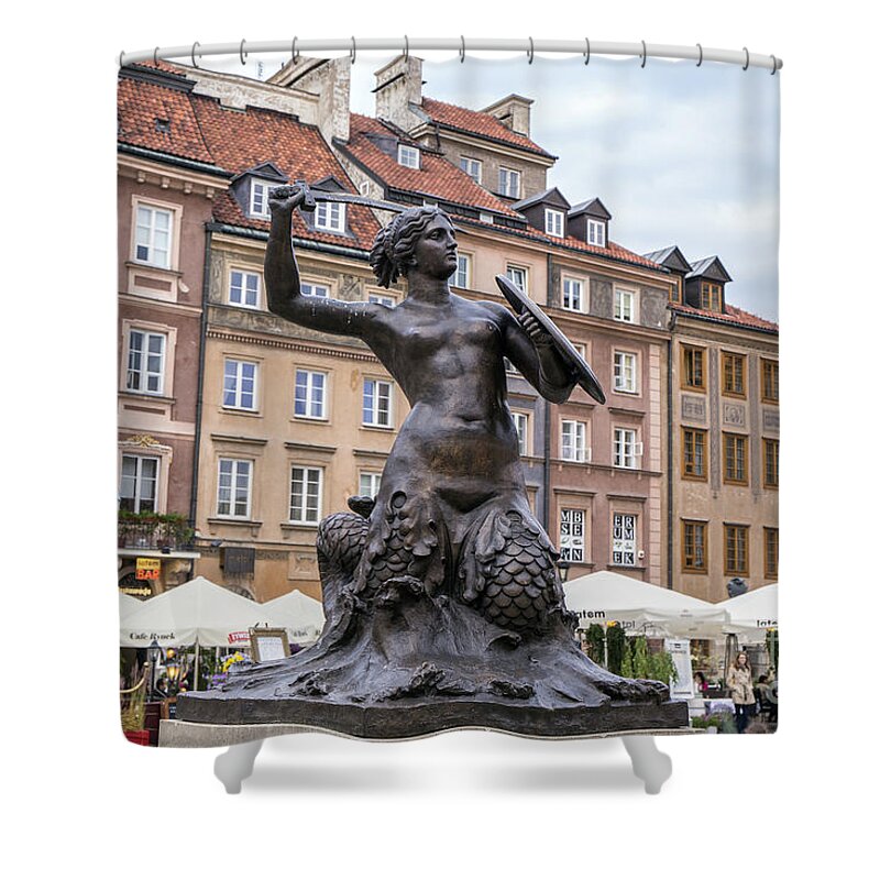 Warsaw Shower Curtain featuring the photograph Warsaw Mermaid by Paul Fell