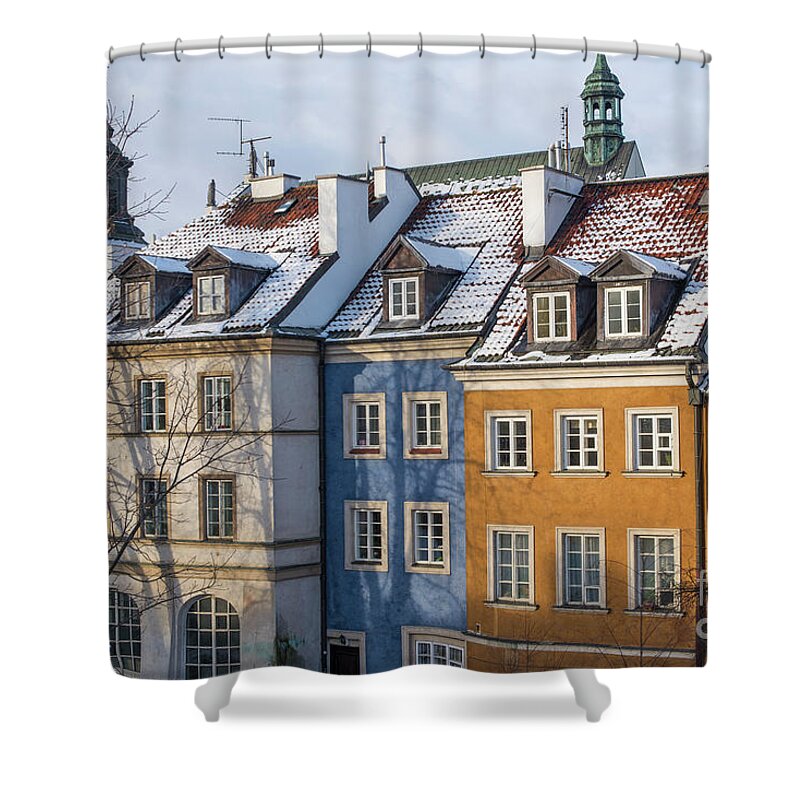 Architecture Shower Curtain featuring the photograph Warsaw, Poland by Juli Scalzi