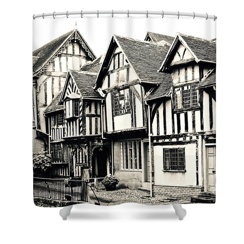 England Shower Curtain featuring the photograph Warwick History by Phil Cappiali Jr