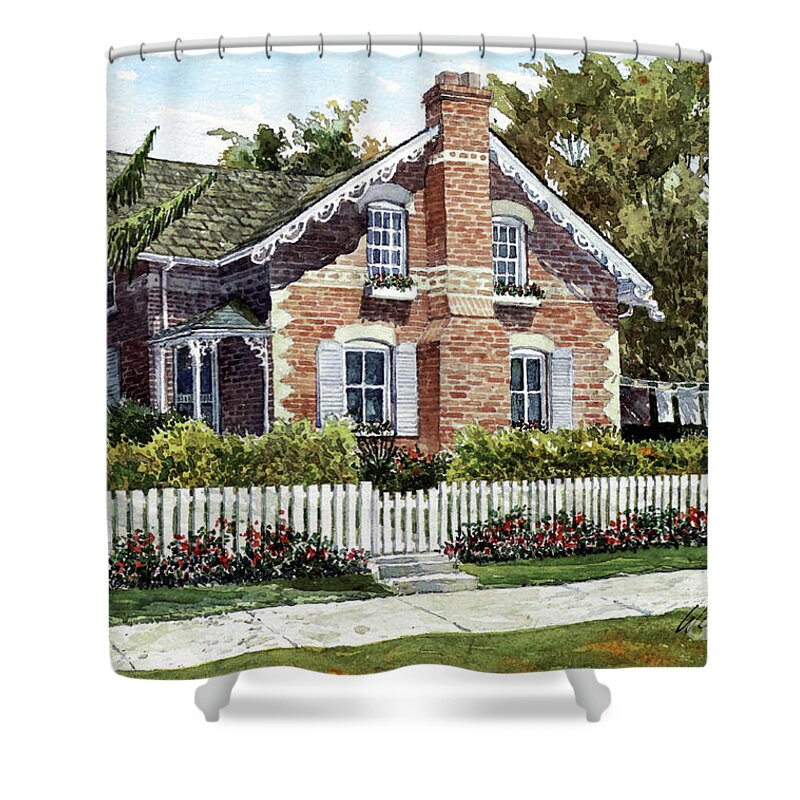 House Shower Curtain featuring the painting Wash Day by William Band