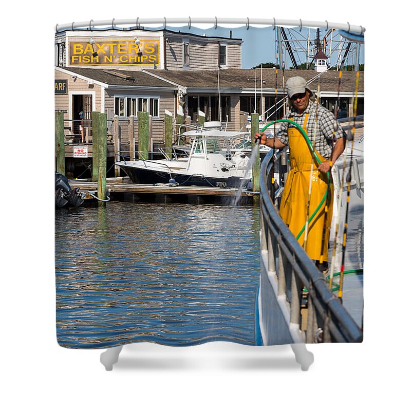 Hyannis Shower Curtain featuring the photograph Washing Down by Allan Morrison