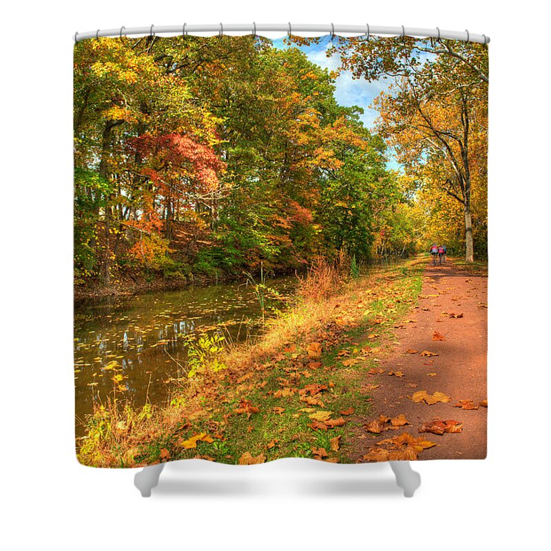 Washington Crossing Shower Curtain featuring the photograph Washington Crossing Park by William Jobes