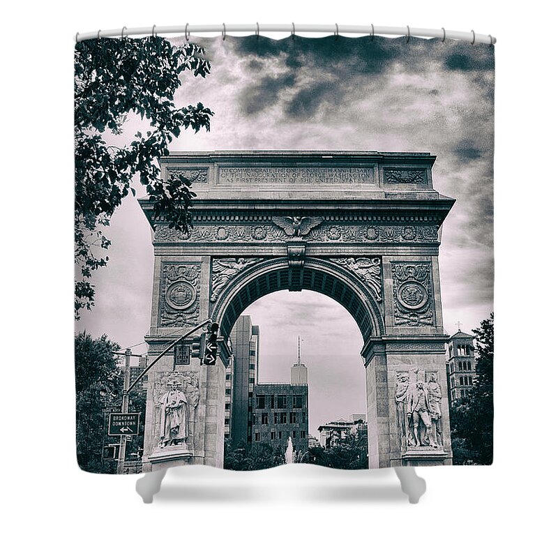 Architecture Shower Curtain featuring the photograph Washington Square Arch by Jessica Jenney