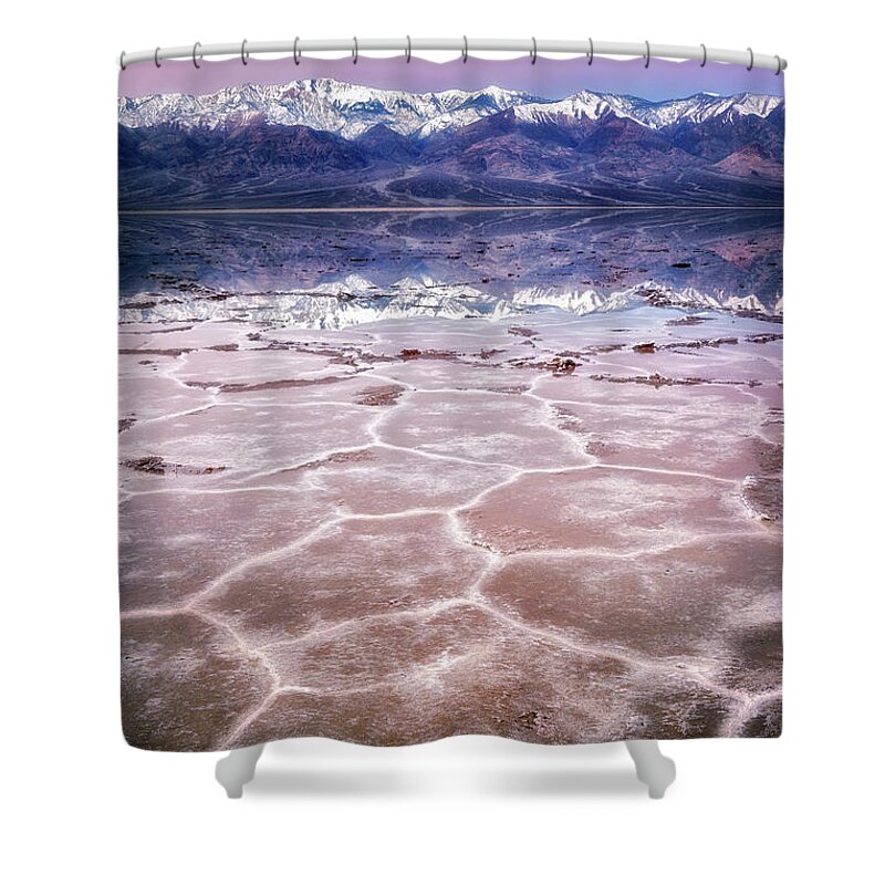 Badwater Basin Shower Curtain featuring the photograph Waste Land by Nicki Frates