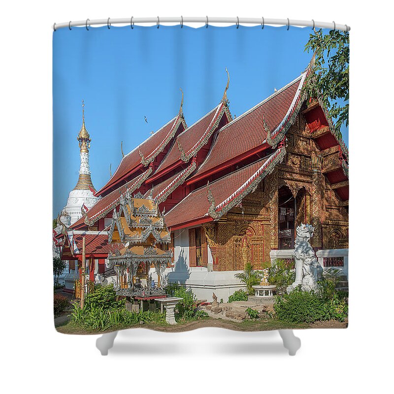 Scenic Shower Curtain featuring the photograph Wat Mahawan Phra Wihan DTHCM1161 by Gerry Gantt
