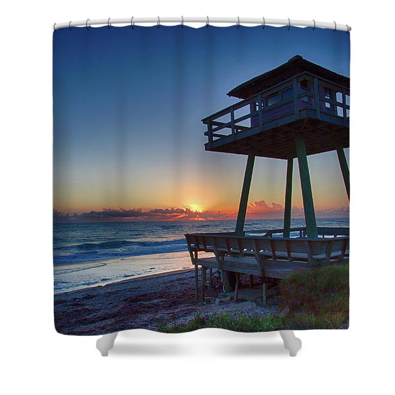 Landscape Shower Curtain featuring the photograph Watch Tower Sunrise 2 by Dillon Kalkhurst