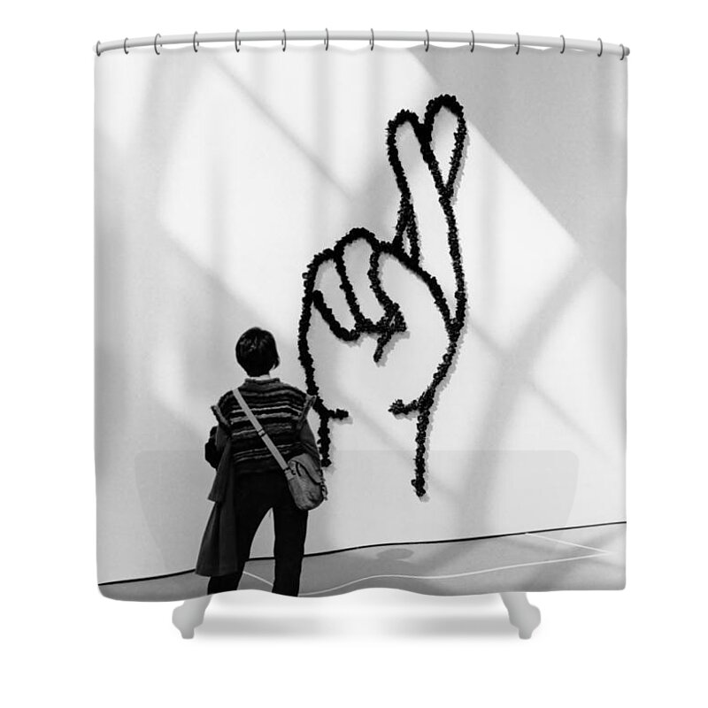 Roses Shower Curtain featuring the photograph Watching Figers Crossed by Joseph Caban