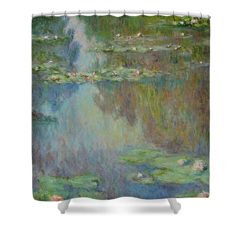 Pierre Van Dijk Shower Curtain featuring the painting Water lilies by Pierre Dijk