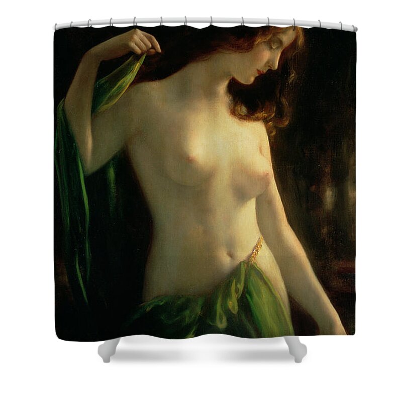 Water Nymph Shower Curtain featuring the painting Water Nymph by Otto Theodor Gustav Lingner