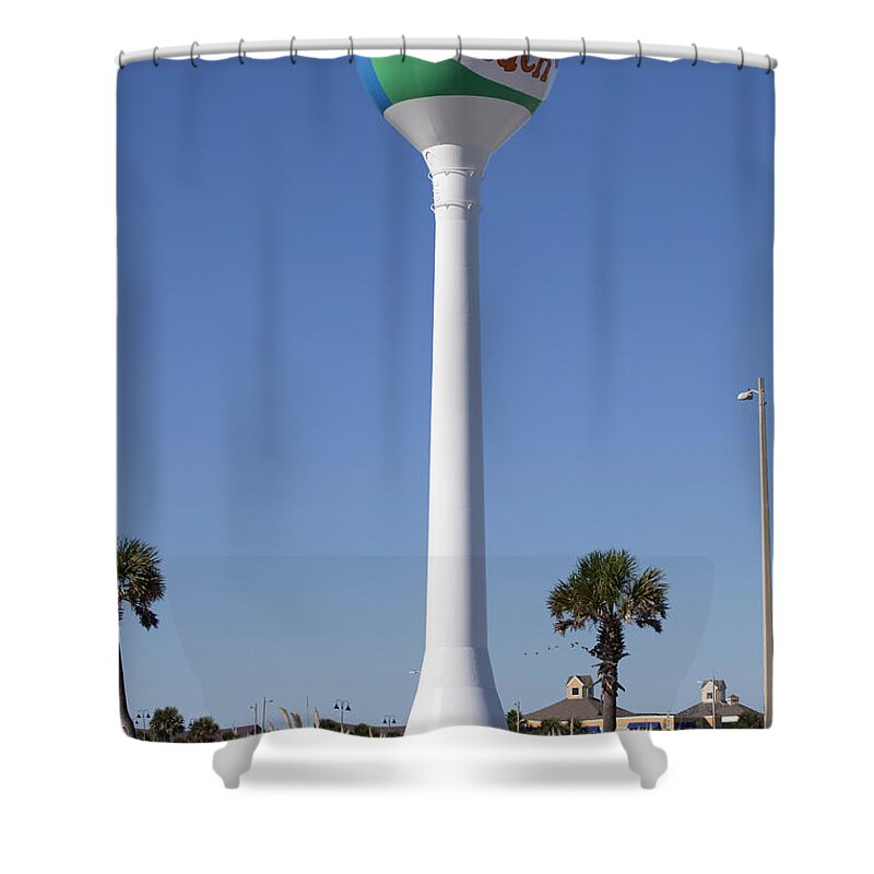 Florida Shower Curtain featuring the photograph Water Tower - Pensacola Beach Florida by Anthony Totah