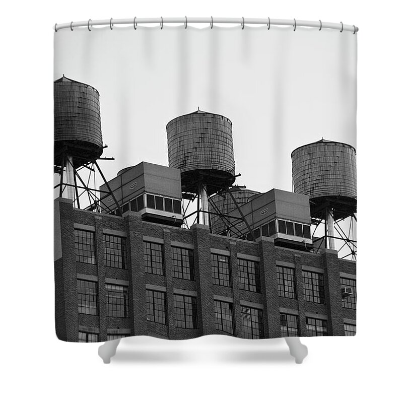New York Shower Curtain featuring the photograph Water Towers by Jose Rojas