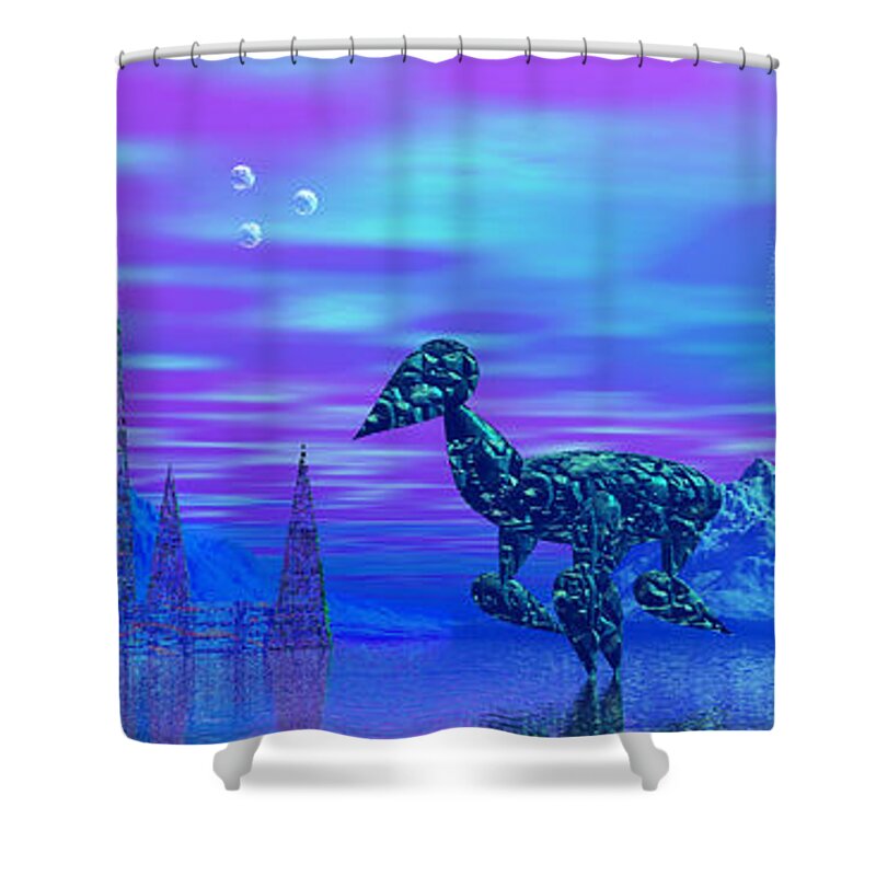 Mechanical Shower Curtain featuring the photograph Water Walkers by Mark Blauhoefer