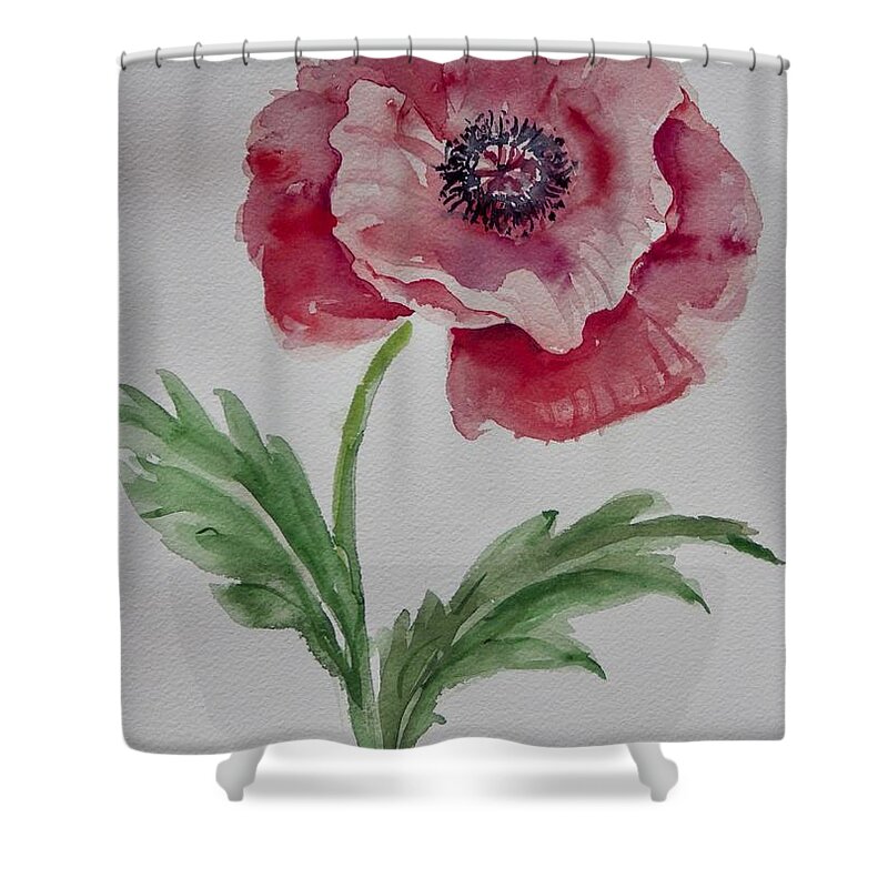Flower Shower Curtain featuring the painting Watercolor Series 211 by Ingrid Dohm