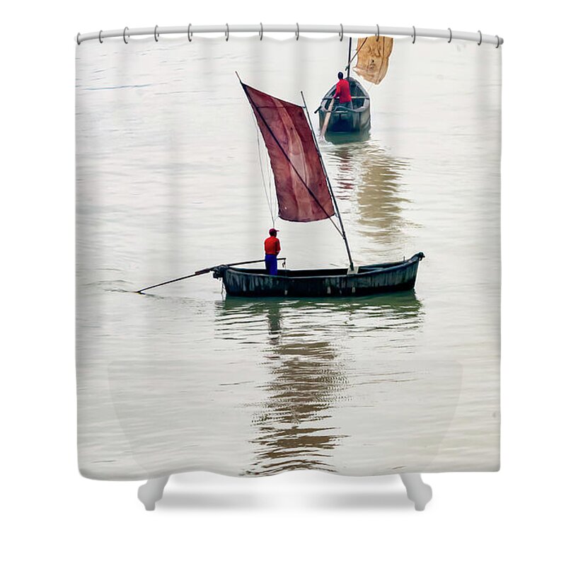 Asia Shower Curtain featuring the photograph Watercolor. by Usha Peddamatham