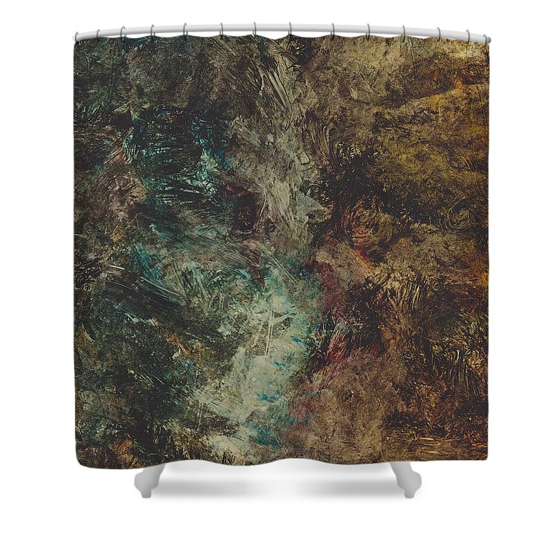 Waterfall Shower Curtain featuring the painting Waterfall 2 by David Ladmore