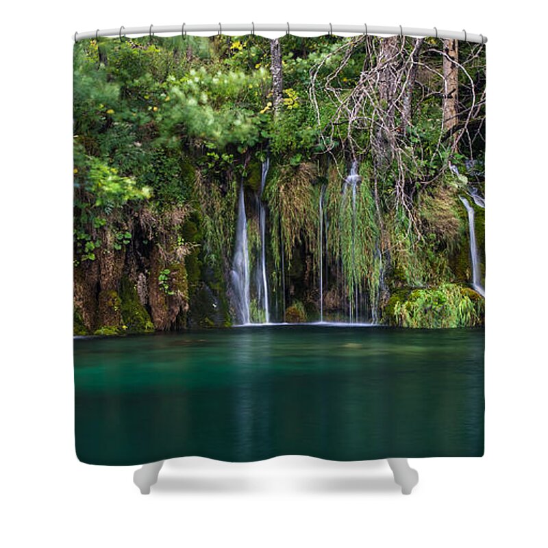 Waterfall Shower Curtain featuring the photograph Waterfalls by Howard Ferrier