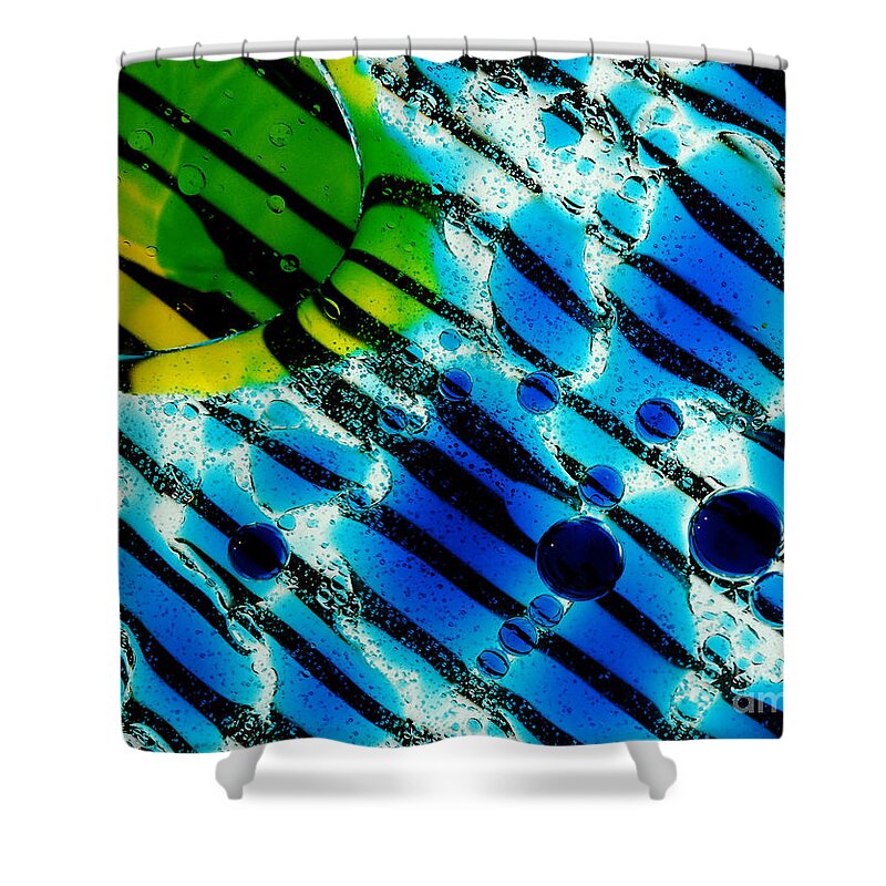 Water Shower Curtain featuring the photograph Waterscape Crystal Blue and Yellow by Nancy Mueller