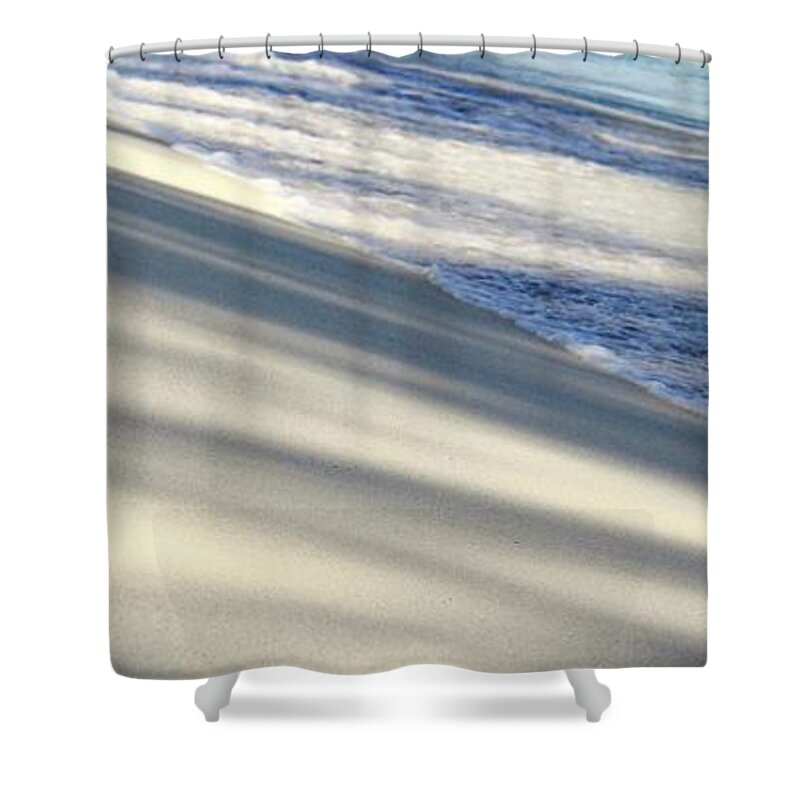 Grand Cayman Shower Curtain featuring the photograph Wave Shadows by Suzanne Oesterling