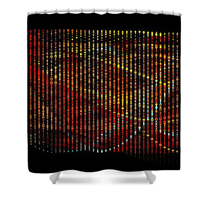 Abstract Shower Curtain featuring the digital art Abstract Visuals - Wavelengths by Charmaine Zoe